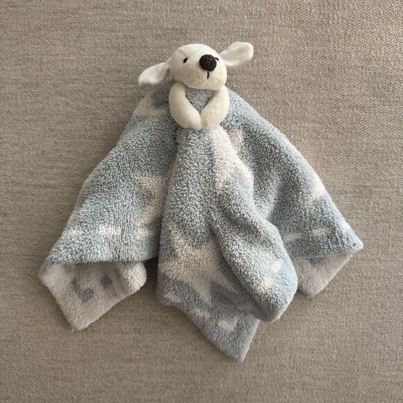 Barefoot Dreams Cozychic Puppy Dog Lovey Buddy Blanket in Blue - Picture 1 of 4
